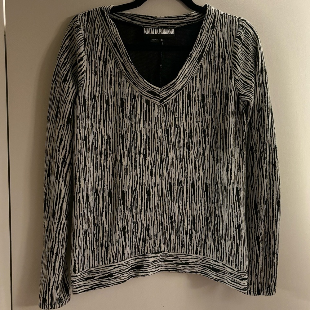 Natalia Romano V-Neck and V-Back Sweater